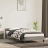 Estructura de cama sin colchón terciopelo gris claro 80x200