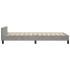 Estructura de cama sin colchón terciopelo gris claro 80x200
