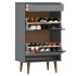 Zapatero MOLDE madera maciza de pino gris 59,5x35x103