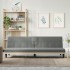 Sofá cama con portavasos tela gris