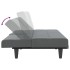 Sofá cama con portavasos tela gris