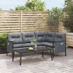 Juego de muebles de jardín 2 piezas acero gris antracita