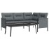 Juego de muebles de jardín 2 piezas acero gris