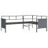 Juego de muebles de jardín 2 piezas acero gris