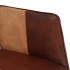 Sillón con reposapiés cuero auténtico y lona