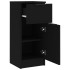 Aparador de madera contrachapada negro 30x30x70