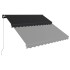 Toldo retráctil manual gris antracita 350x250