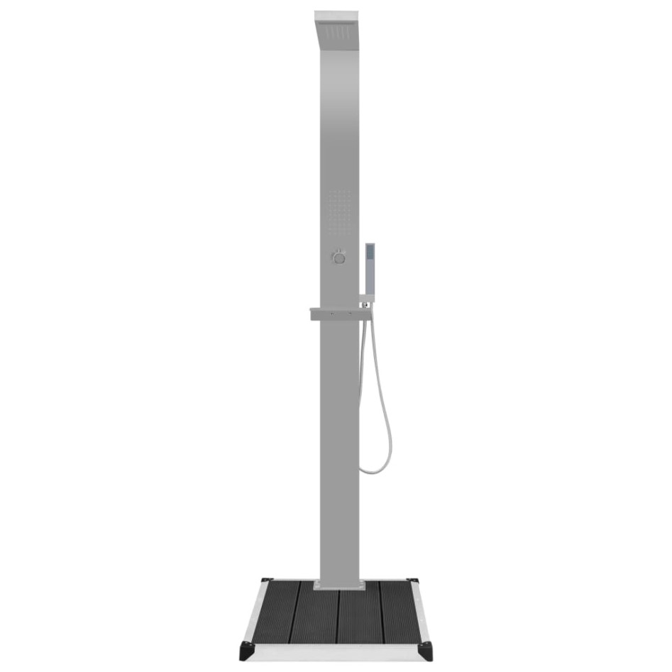 Ducha de jardín con plato acero inoxidable