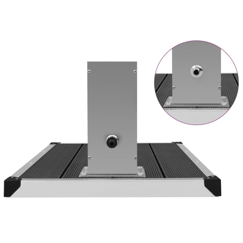 Ducha de jardín con plato acero inoxidable