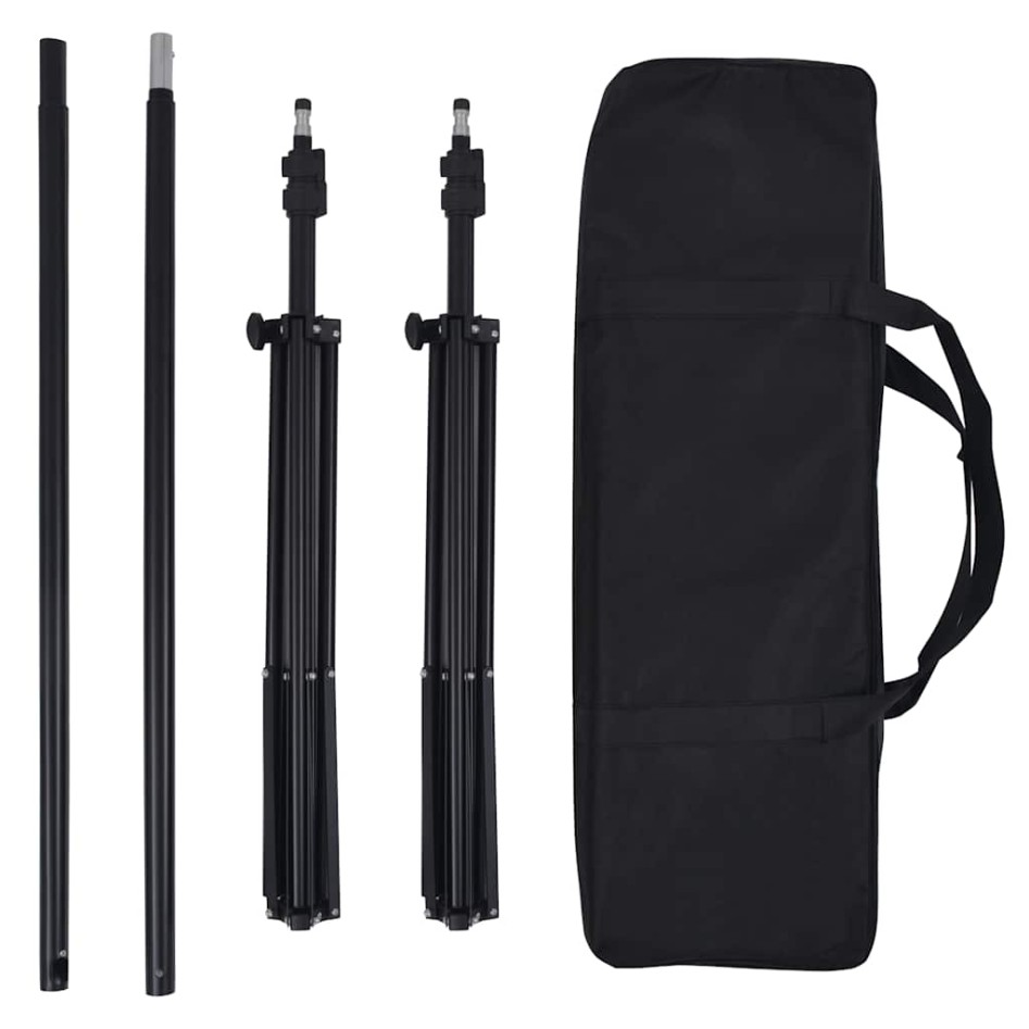 Set estudio fotográfico con telones de fondo, focos y