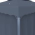 Cenador con cortina gris antracita aluminio 3x3