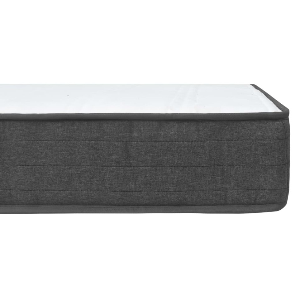 Cama box spring tela gris oscuro 140x200