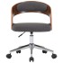 Silla de oficina giratoria de madera curvada y tela