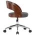 Silla de oficina giratoria de madera curvada y tela