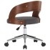 Silla de oficina giratoria de madera curvada y tela
