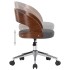 Silla de oficina giratoria de madera curvada y tela