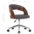 Silla de oficina giratoria de madera curvada y tela