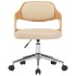 Silla de oficina giratoria madera curvada cuero sintético