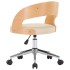 Silla de oficina giratoria madera curvada cuero sintético