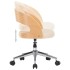 Silla de oficina giratoria madera curvada cuero sintético