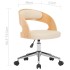 Silla de oficina giratoria madera curvada cuero sintético