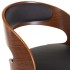 Sillas de comedor giratorias 2 uds madera curvada y cuero
