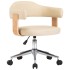 Silla de oficina giratoria madera curvada cuero sintético