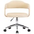 Silla de oficina giratoria madera curvada cuero sintético