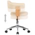 Silla de oficina giratoria madera curvada cuero sintético