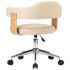 Silla de oficina giratoria madera curvada cuero sintético