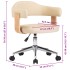 Silla de oficina giratoria madera curvada cuero sintético