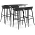 Mesa alta y taburetes de bar 5 piezas