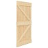 Puerta corredera con herrajes madera maciza de pino 90x210