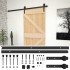 Puerta corredera con herrajes madera maciza de pino 80x210