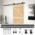 Puerta corredera con herrajes madera maciza de pino 90x210