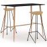 Juego de mesa alta y taburetes de bar 3 piezas