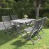 Juego de comedor de jardín 5 pzas madera maciza de acacia
