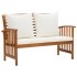 Muebles de jardín 5 piezas con cojines madera maciza de
