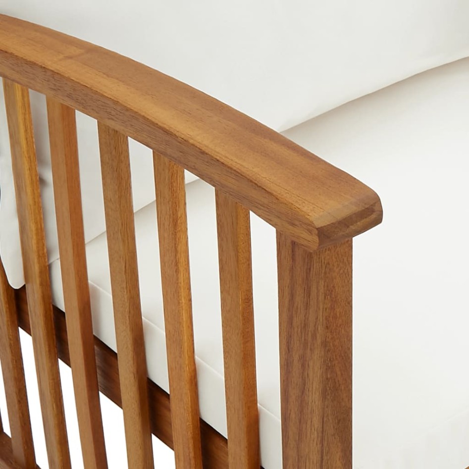 Muebles de jardín 5 piezas con cojines madera maciza de