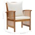 Muebles de jardín 5 piezas con cojines madera maciza de