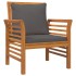 Juego de muebles jardín 5 pzas con cojines madera maciza