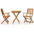 Comedor de jardín plegable 3 piezas madera maciza de