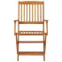 Comedor de jardín plegable 3 piezas madera maciza de