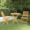 Comedor de jardín plegable 3 piezas madera maciza de acacia
