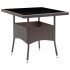 Muebles de jardín 5 piezas ratán sintético y vidrio