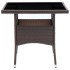 Muebles de jardín 5 piezas ratán sintético y vidrio