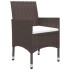 Muebles de jardín 5 piezas ratán sintético y vidrio
