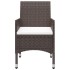 Muebles de jardín 5 piezas ratán sintético y vidrio