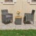 Muebles de jardín 3 pzas ratán sintético madera acacia