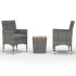 Muebles de jardín 3 pzas ratán sintético madera acacia